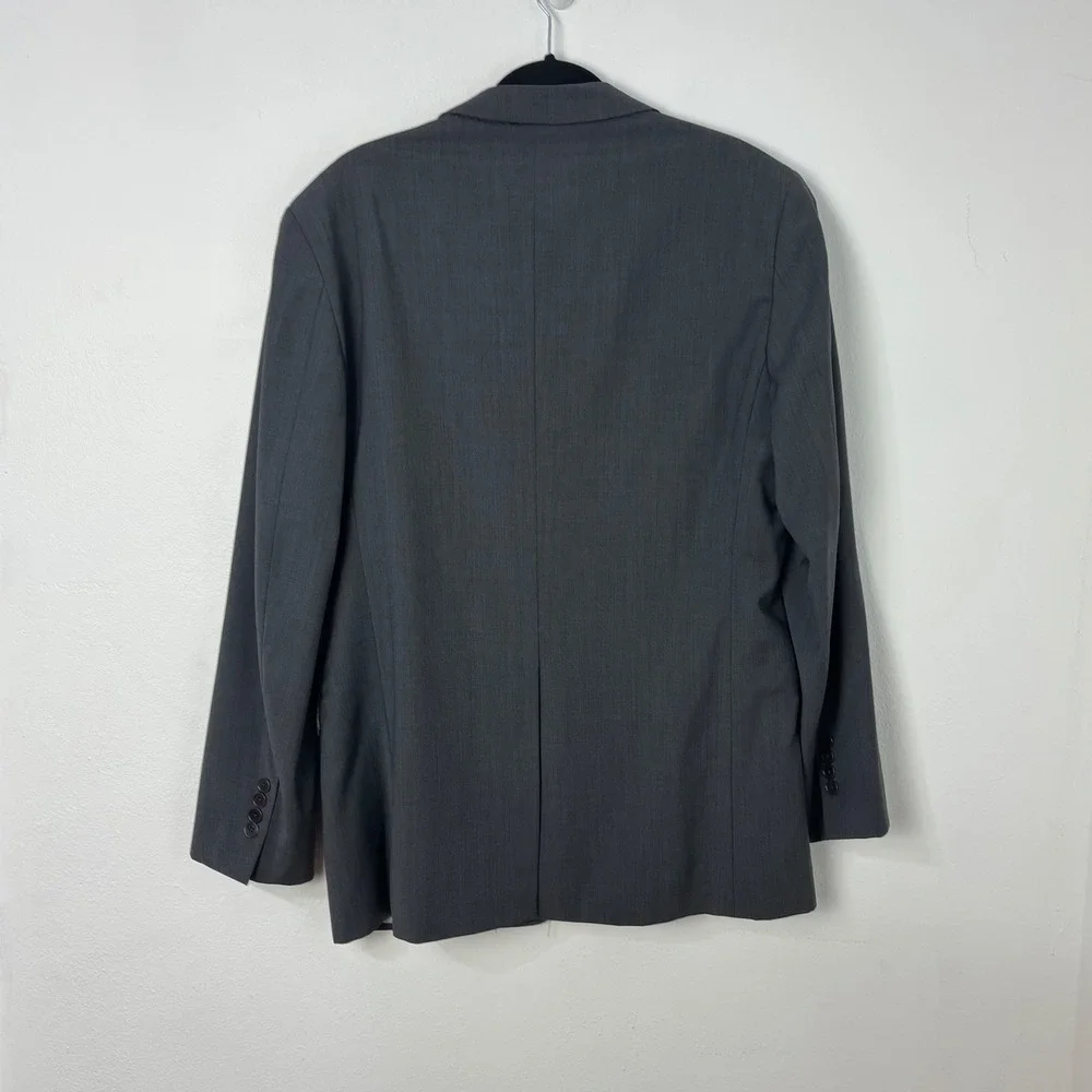 Brooks Brothers Explorer Regent Fit Blazer Mens 44L Charcoal Gray Wool Jacket